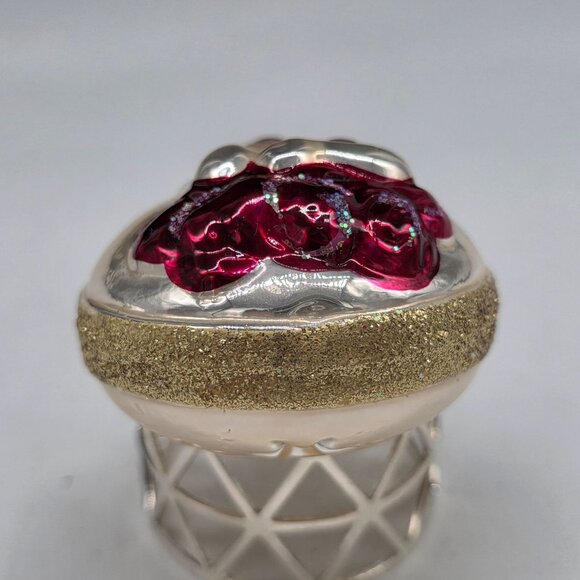 Inge Glas Angel on Ball German Glass Christmas Ornament 2.5" - Picture 5 of 6